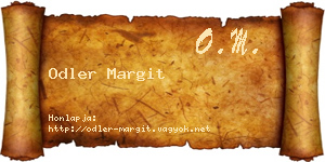 Odler Margit névjegykártya